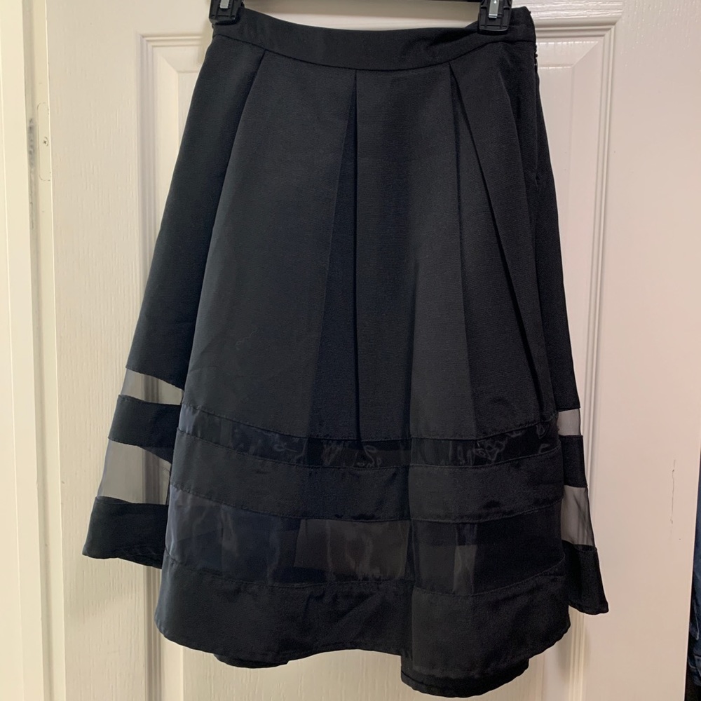 Midi Skirt with sheer panels